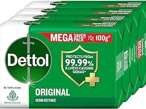 Dettol Original Germ Protection Bathing Soap Bar (400gm) | 100g