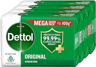 Dettol Original Germ Protection Bathing Soap Bar (400gm) | 100g