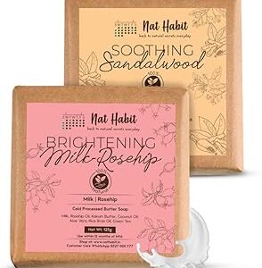 Nat Habit Bath Soap Combo Milk Rosehip & Sandalwood